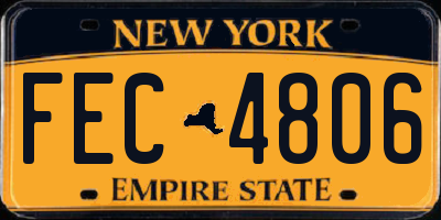 NY license plate FEC4806