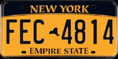 NY license plate FEC4814