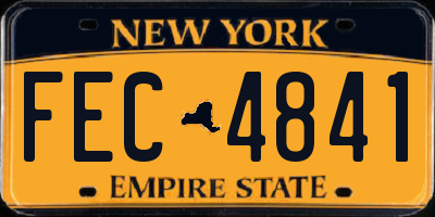 NY license plate FEC4841