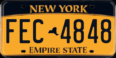 NY license plate FEC4848
