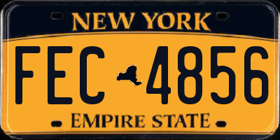 NY license plate FEC4856