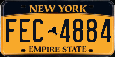 NY license plate FEC4884