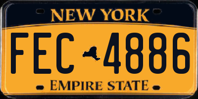 NY license plate FEC4886