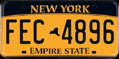 NY license plate FEC4896