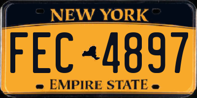 NY license plate FEC4897