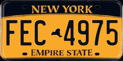 NY license plate FEC4975