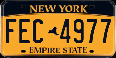 NY license plate FEC4977