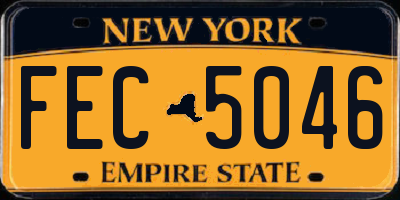 NY license plate FEC5046
