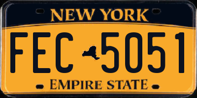 NY license plate FEC5051