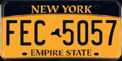 NY license plate FEC5057