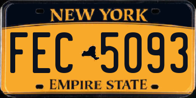 NY license plate FEC5093