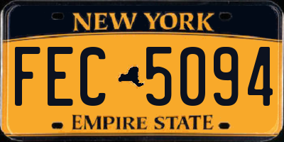 NY license plate FEC5094