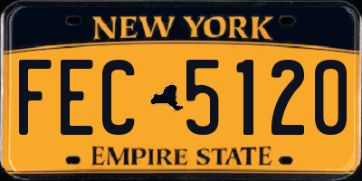 NY license plate FEC5120