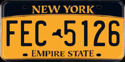 NY license plate FEC5126