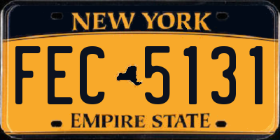 NY license plate FEC5131