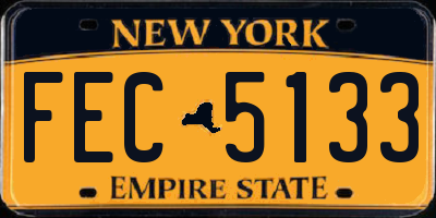 NY license plate FEC5133