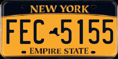 NY license plate FEC5155