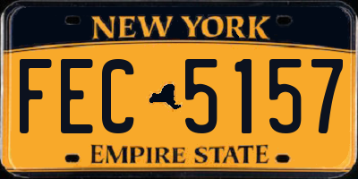 NY license plate FEC5157