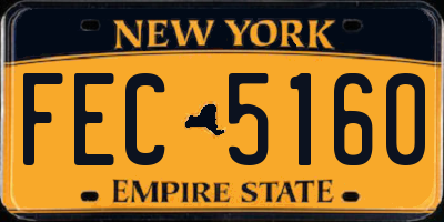 NY license plate FEC5160