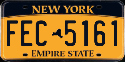 NY license plate FEC5161