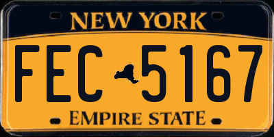 NY license plate FEC5167