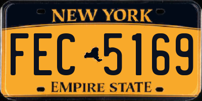 NY license plate FEC5169