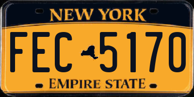 NY license plate FEC5170