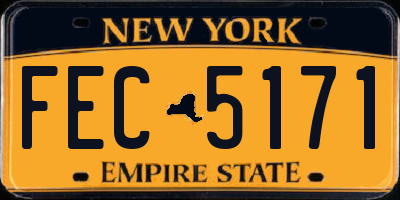 NY license plate FEC5171