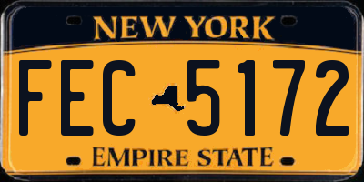 NY license plate FEC5172