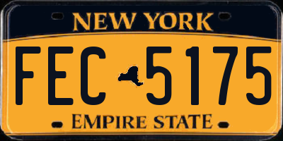 NY license plate FEC5175