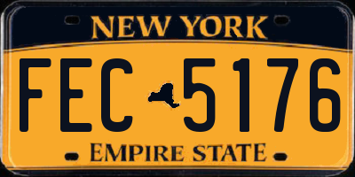 NY license plate FEC5176