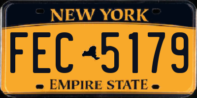 NY license plate FEC5179