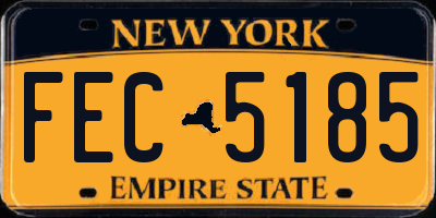 NY license plate FEC5185