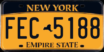 NY license plate FEC5188