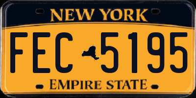 NY license plate FEC5195