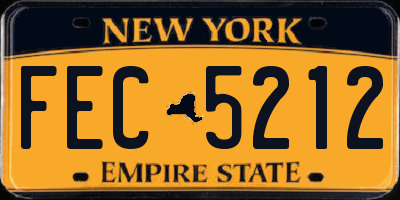 NY license plate FEC5212