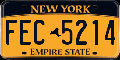 NY license plate FEC5214