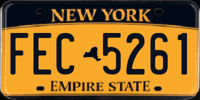NY license plate FEC5261