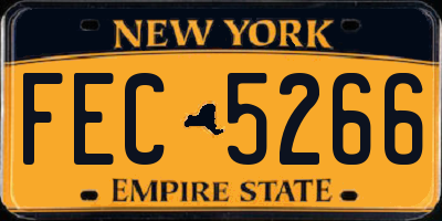 NY license plate FEC5266