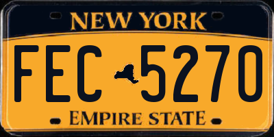 NY license plate FEC5270