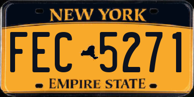 NY license plate FEC5271