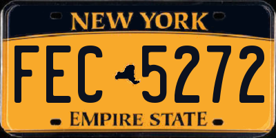 NY license plate FEC5272