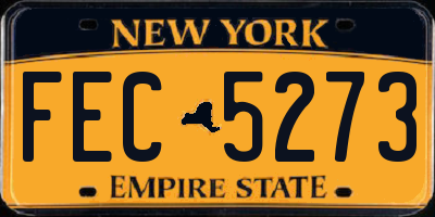NY license plate FEC5273