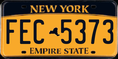 NY license plate FEC5373