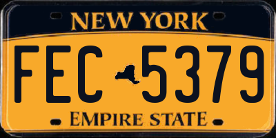 NY license plate FEC5379