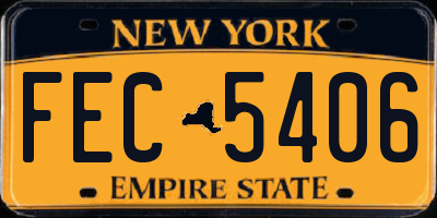 NY license plate FEC5406
