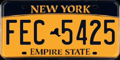 NY license plate FEC5425