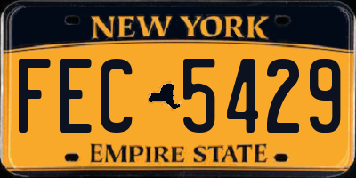 NY license plate FEC5429