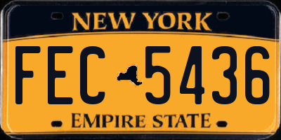 NY license plate FEC5436