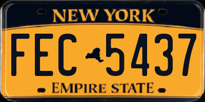 NY license plate FEC5437